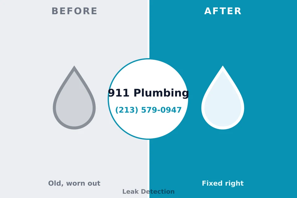 Before and after: plumbing repair Brewster Hill, NY